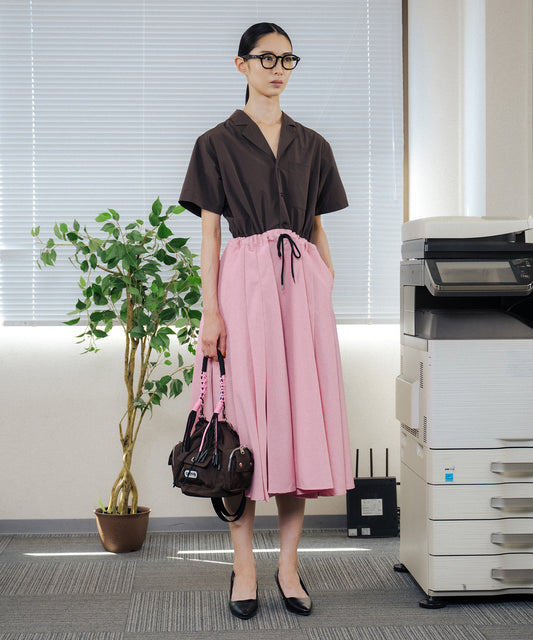 OPENCOLLAR SHIRT ONE-PIECE