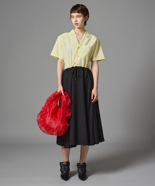 OPENCOLLAR SHIRT ONE-PIECE