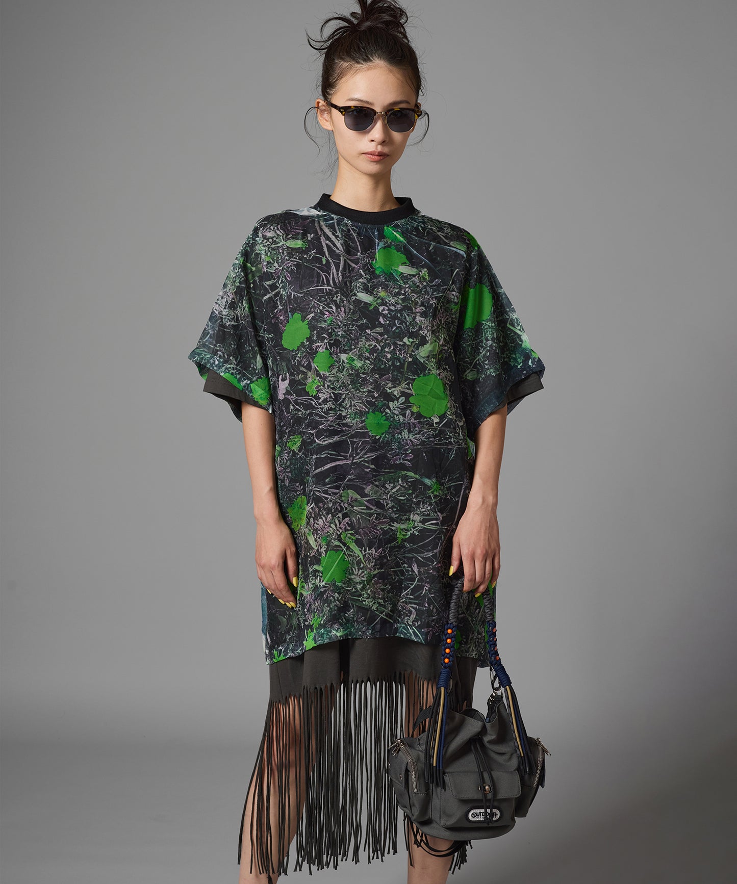 FRINGE T-SHIRT ONE-PIECE