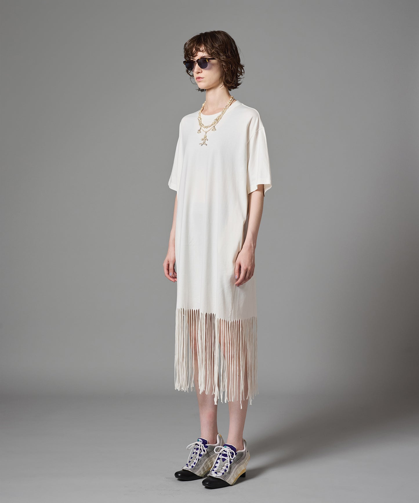 FRINGE T-SHIRT ONE-PIECE