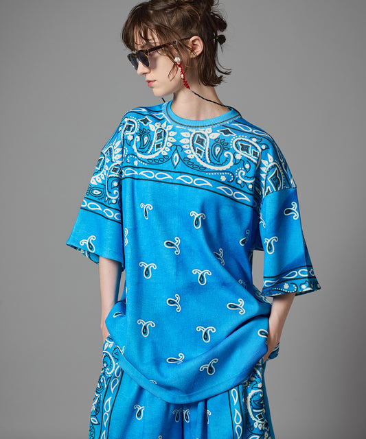 PRINT RIB BIG T-SHIRTS