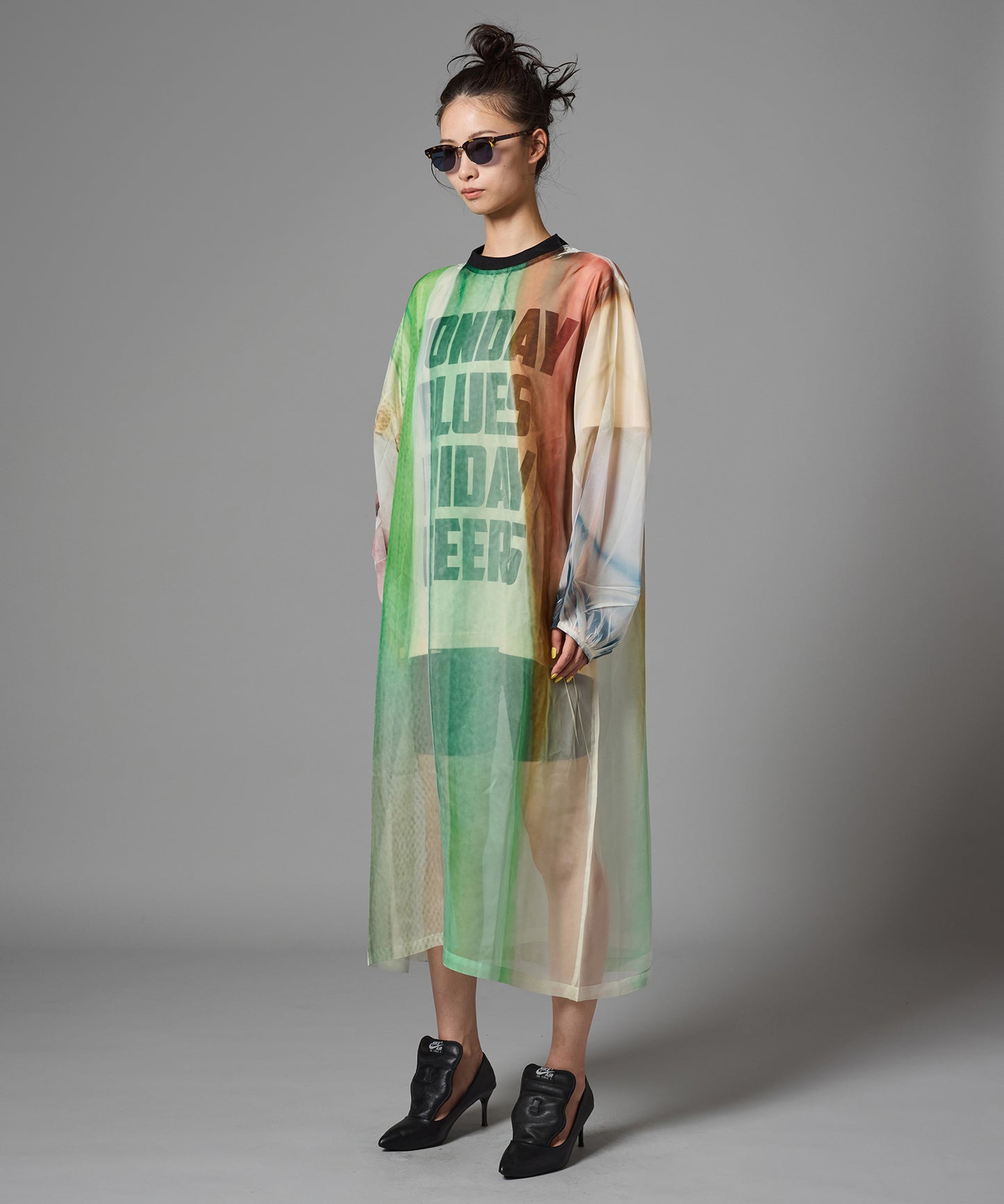 DIRECT PRINT SHEER ONE-PIECE
