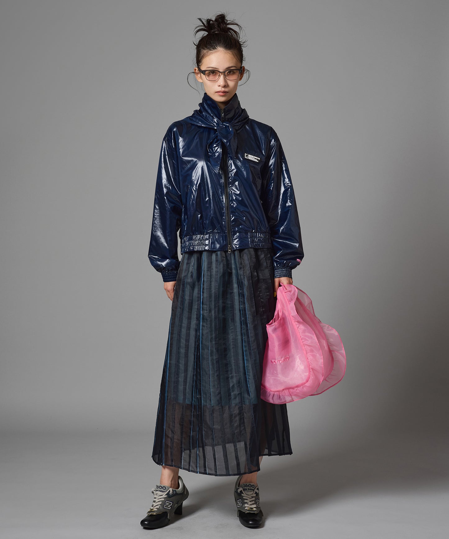 DIRECT PRINT SHEER PLEATS SKIRT