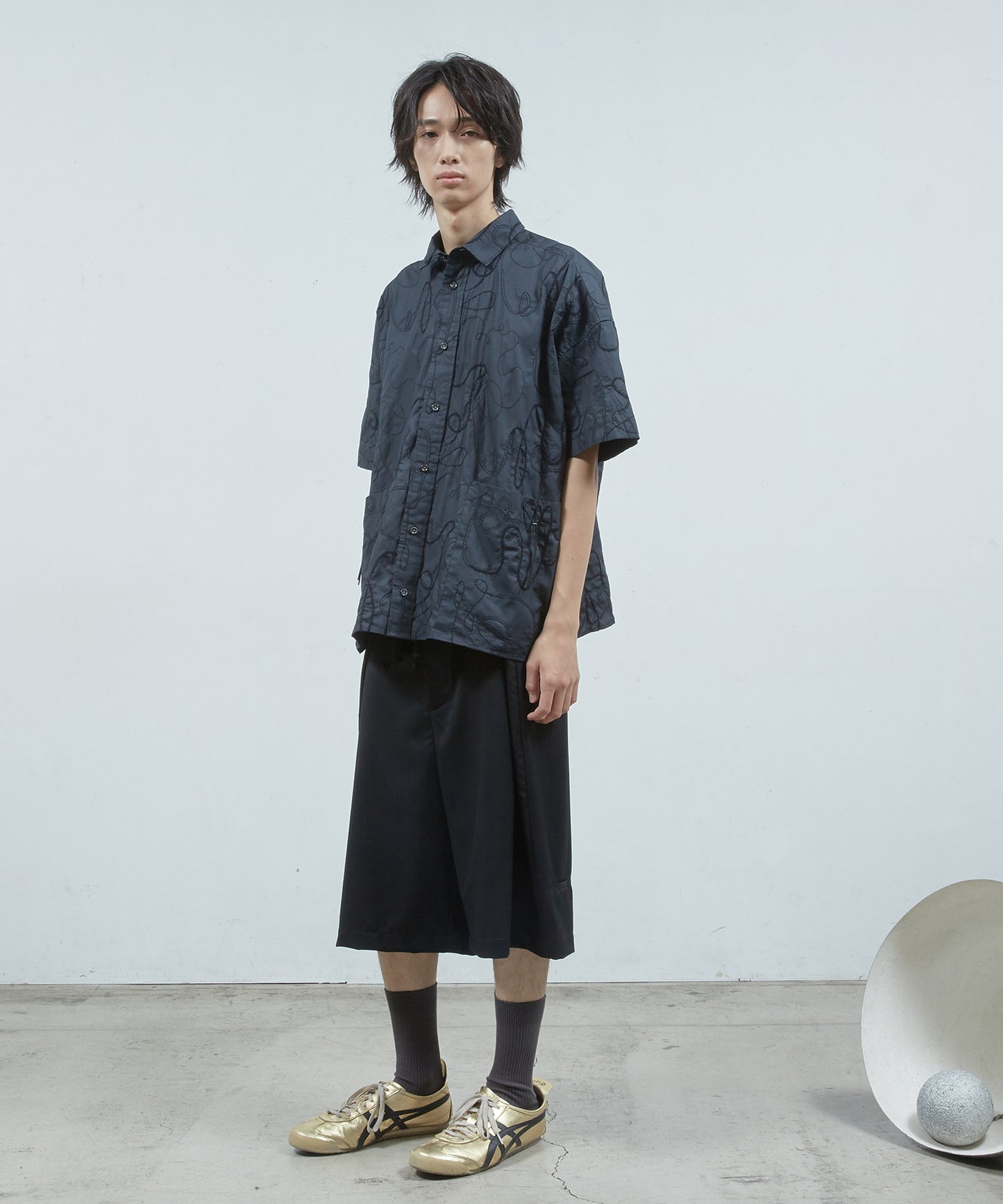 ラフステッチコードポケッ トショートSLシャツ