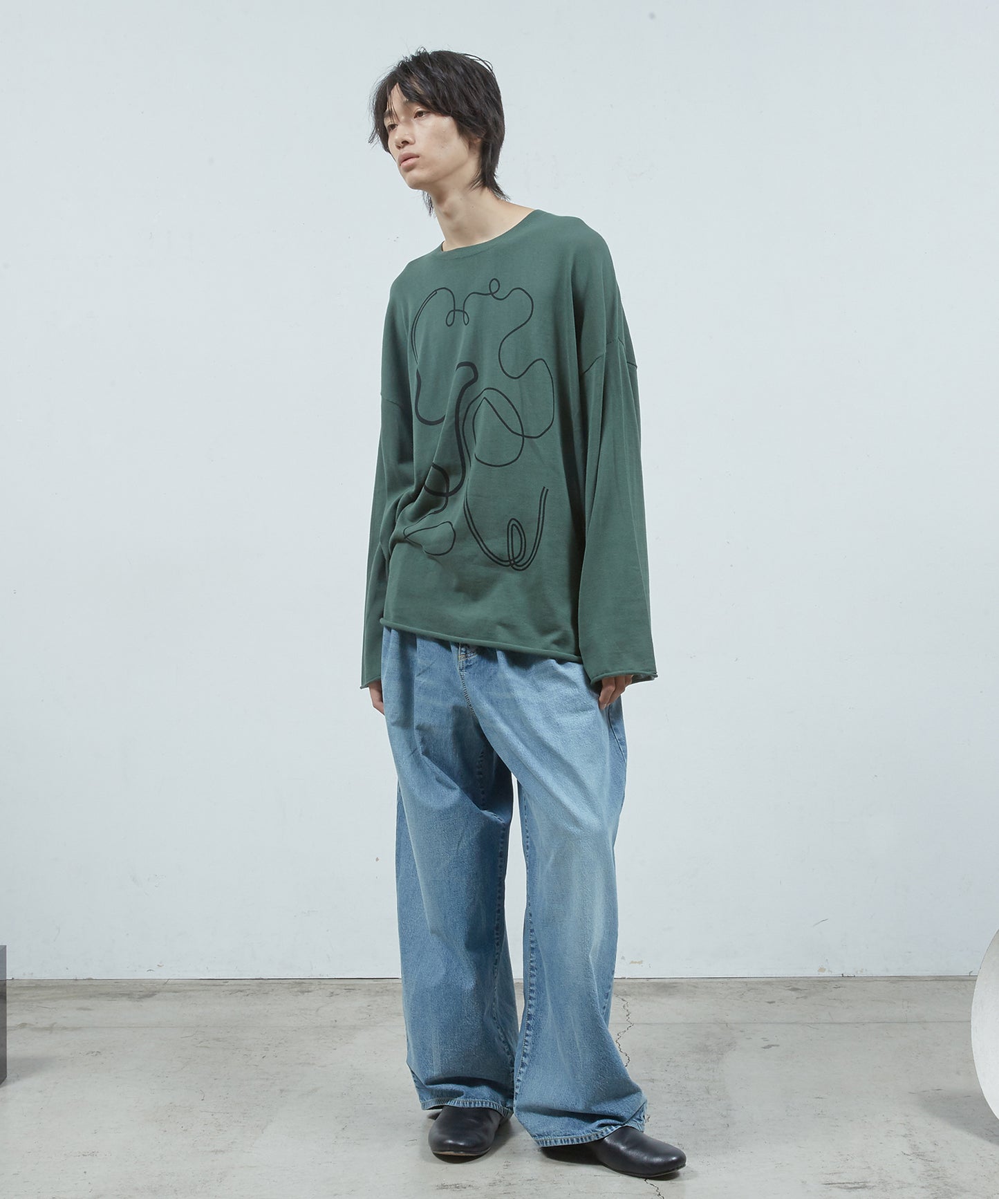 ステッチプリントロング SLニットPO