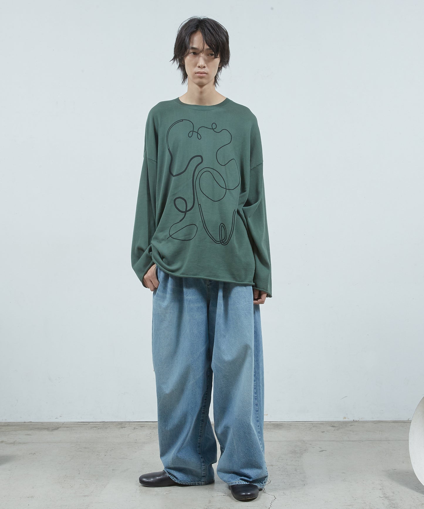 ステッチプリントロング SLニットPO