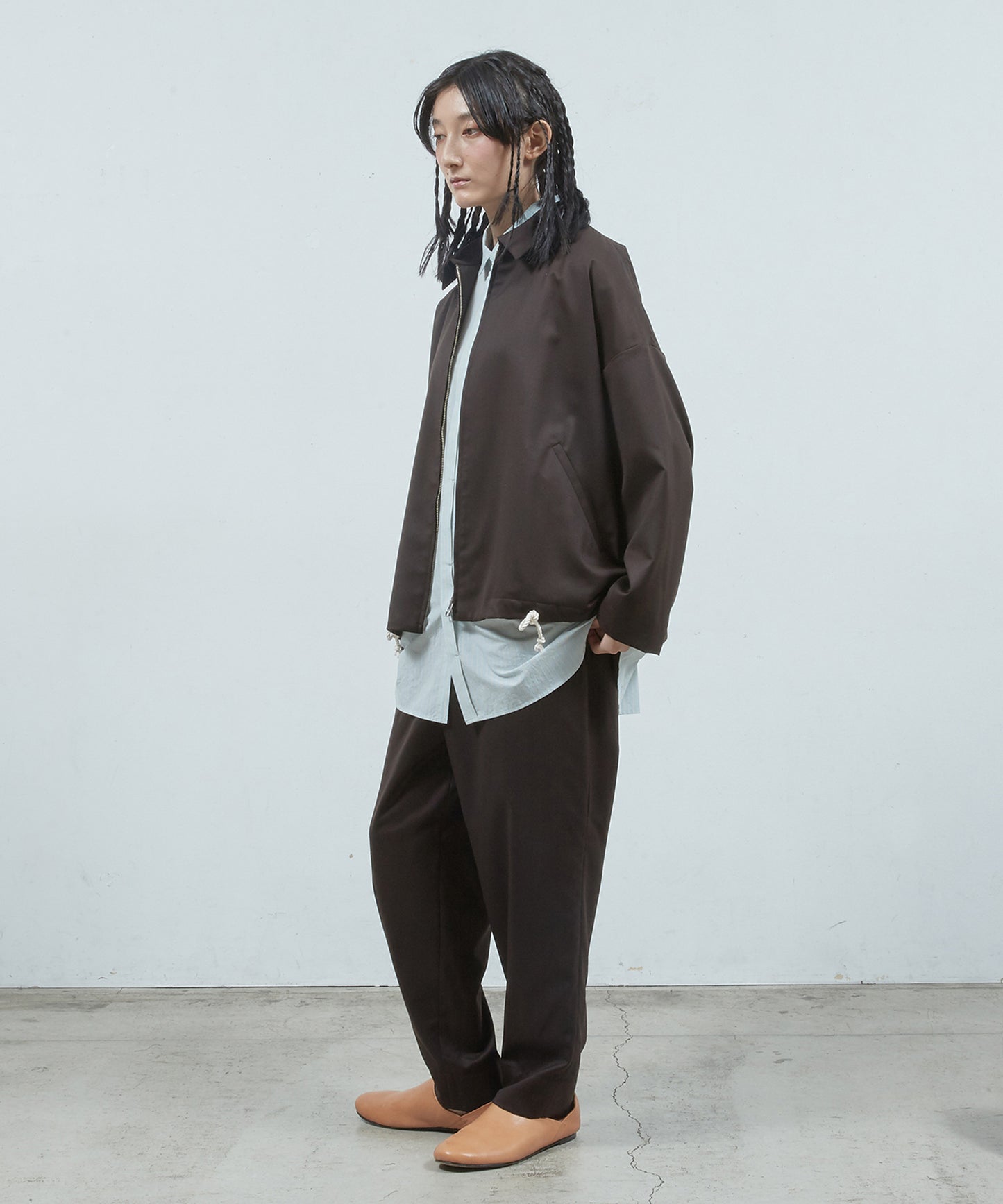 よそいきZipアップブルゾ ン