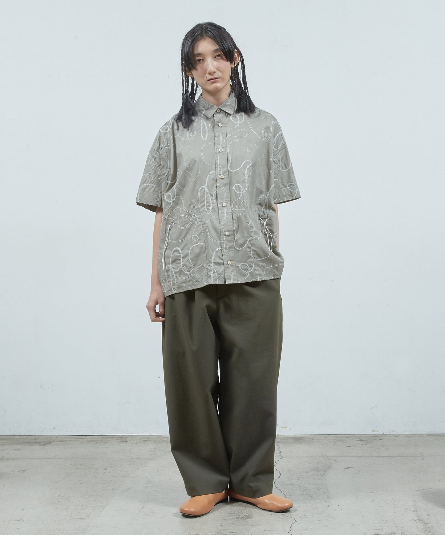 ラフステッチコードポケッ トショートSLシャツ