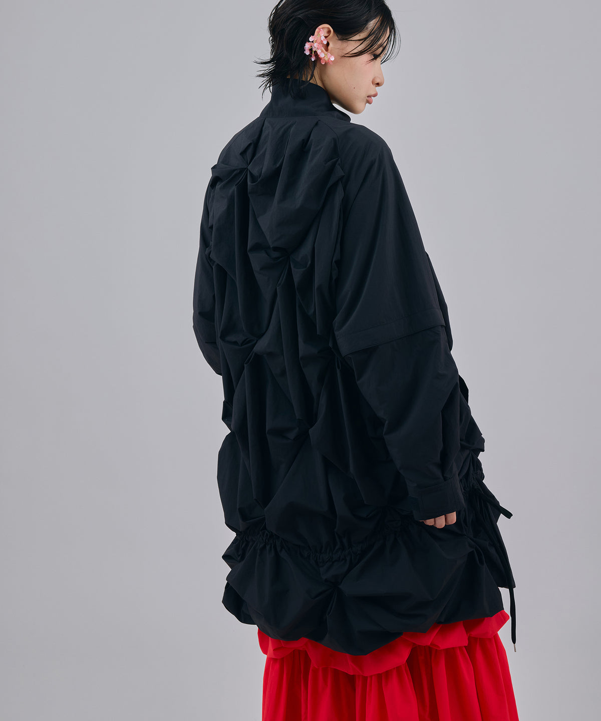 2WAY FLOWER SMOCKING ANORAK