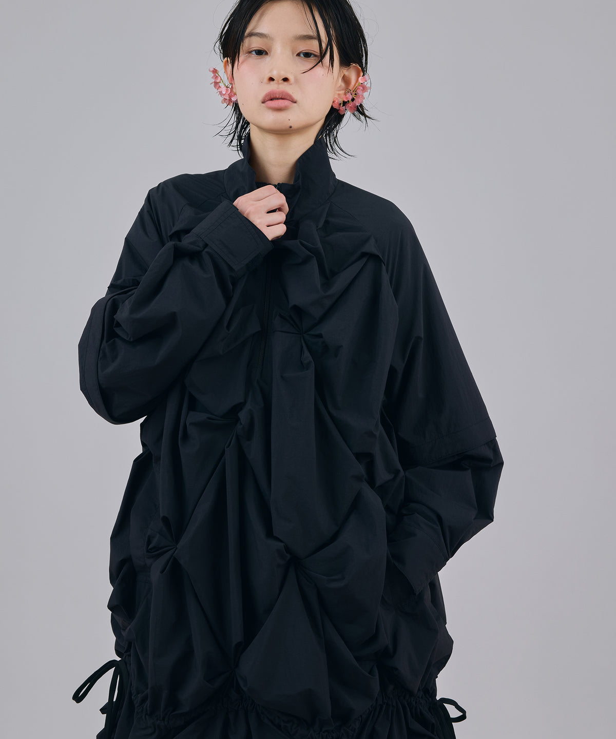2WAY FLOWER SMOCKING ANORAK