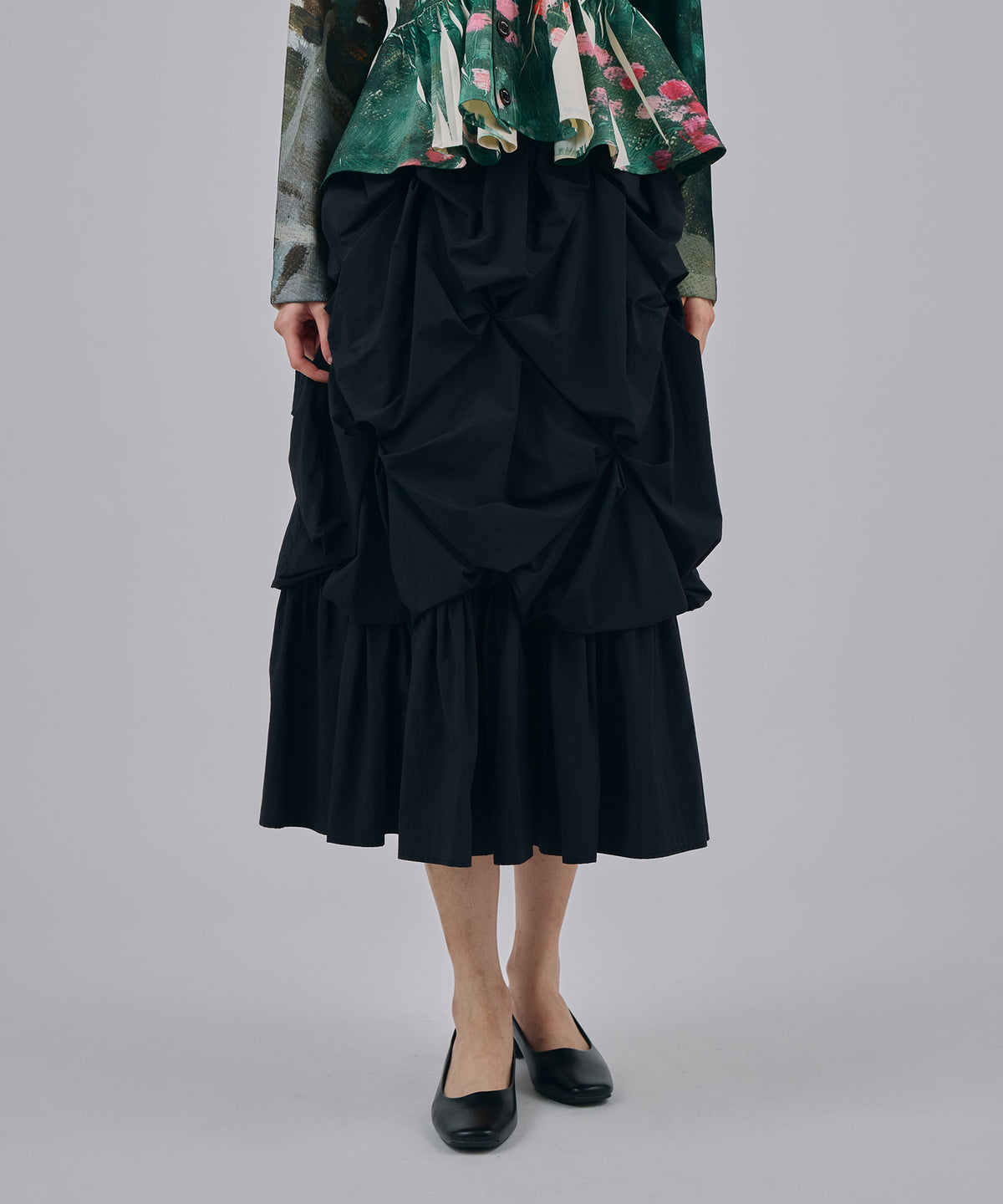 FLOWER SMOCKING SKIRT