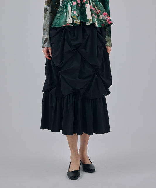FLOWER SMOCKING SKIRT