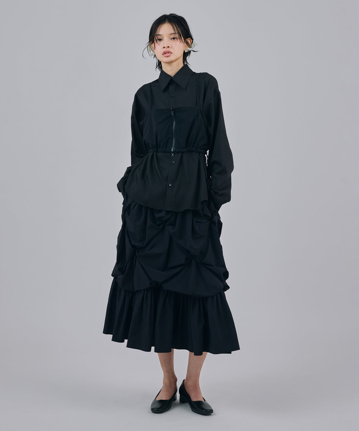 FLOWER SMOCKING SKIRT