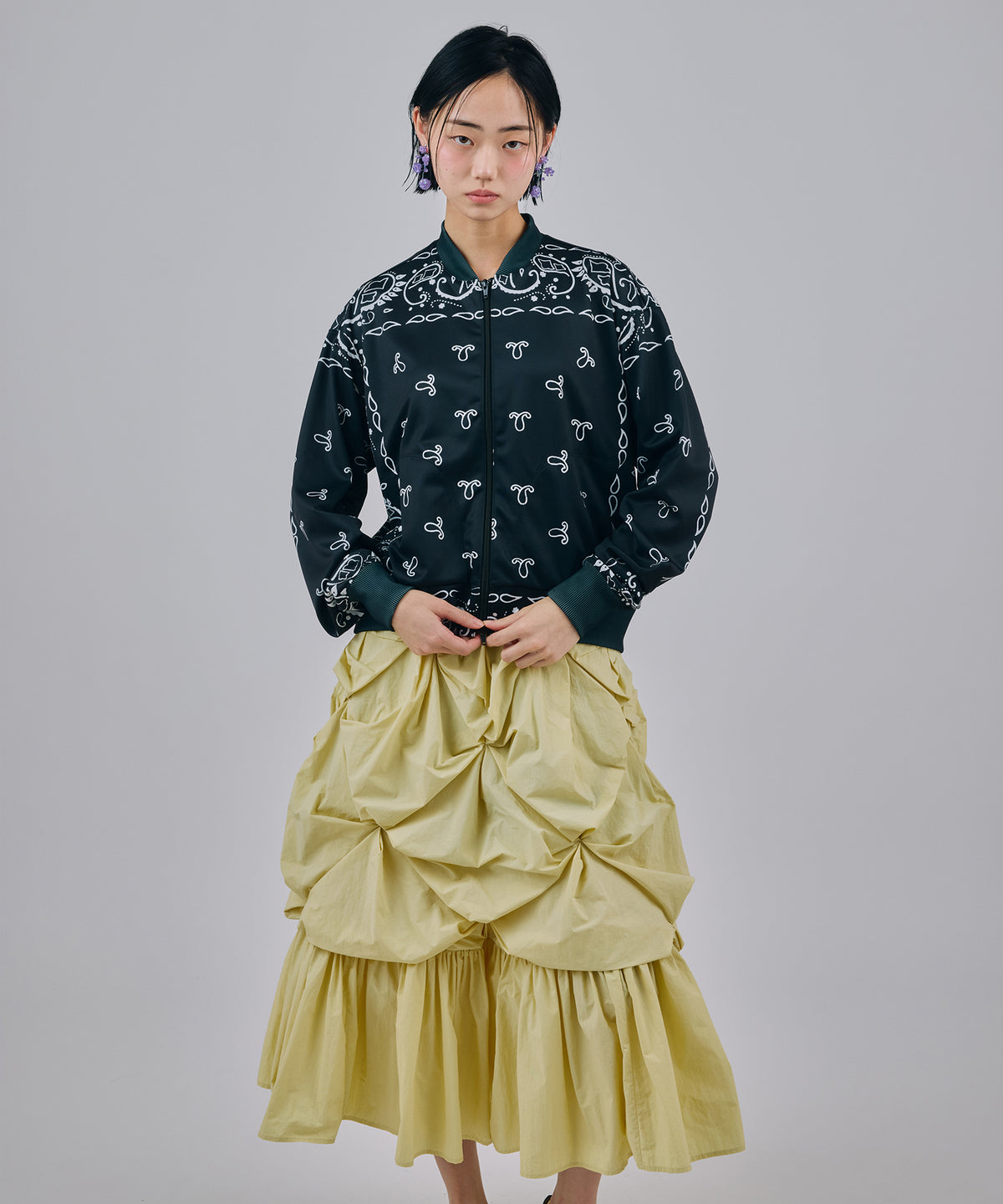 FLOWER SMOCKING SKIRT