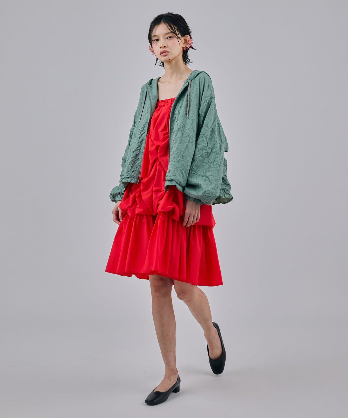 FLOWER SMOCKING SKIRT