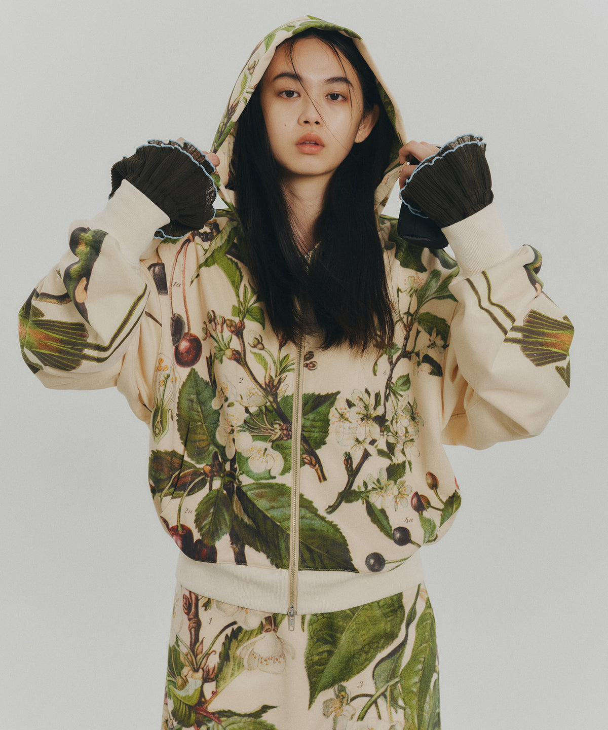 PRINT SWEAT ZIP-UP HOODIE