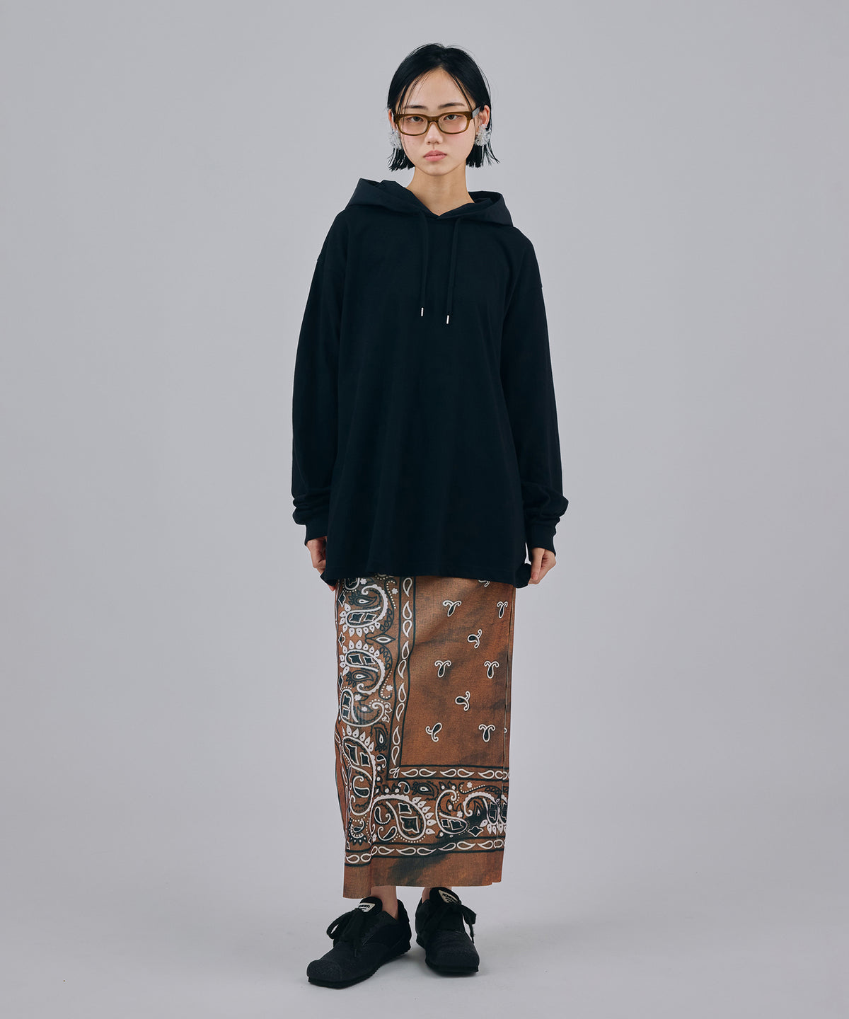 PRINT RIB SKIRT