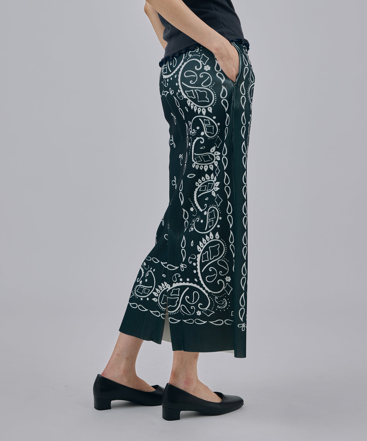 PRINT RIB SKIRT