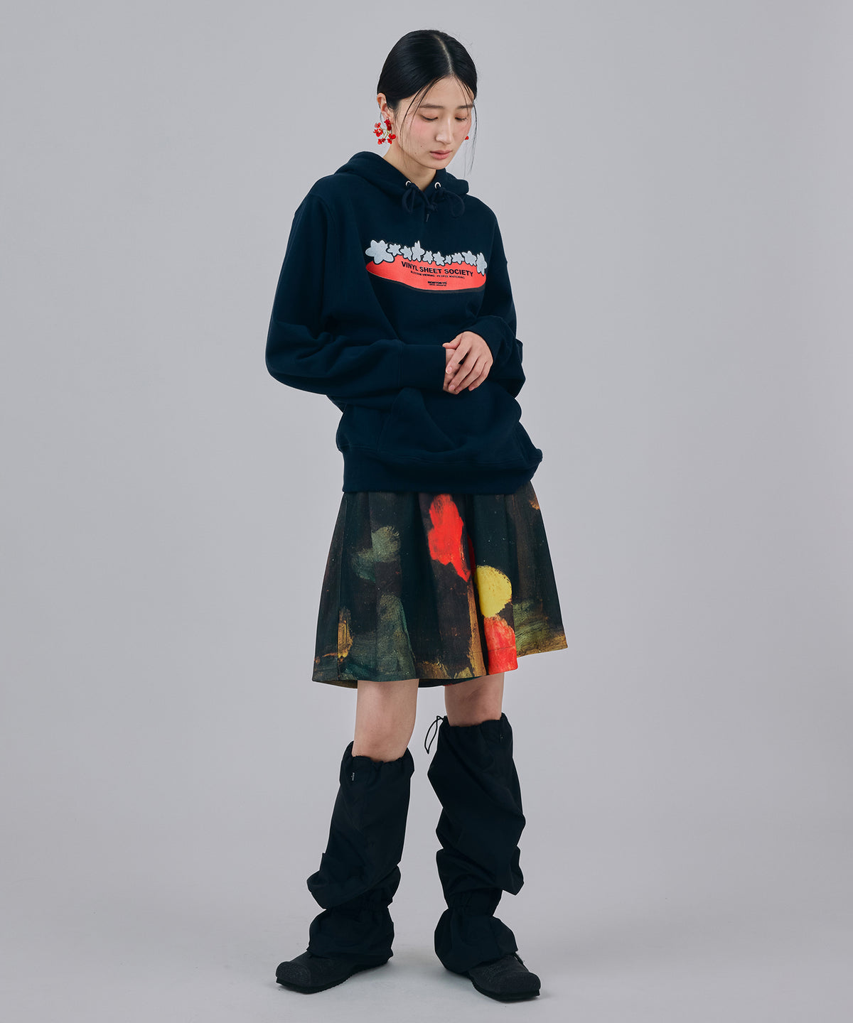 PRINT PULLOVER PARKER(STAR)