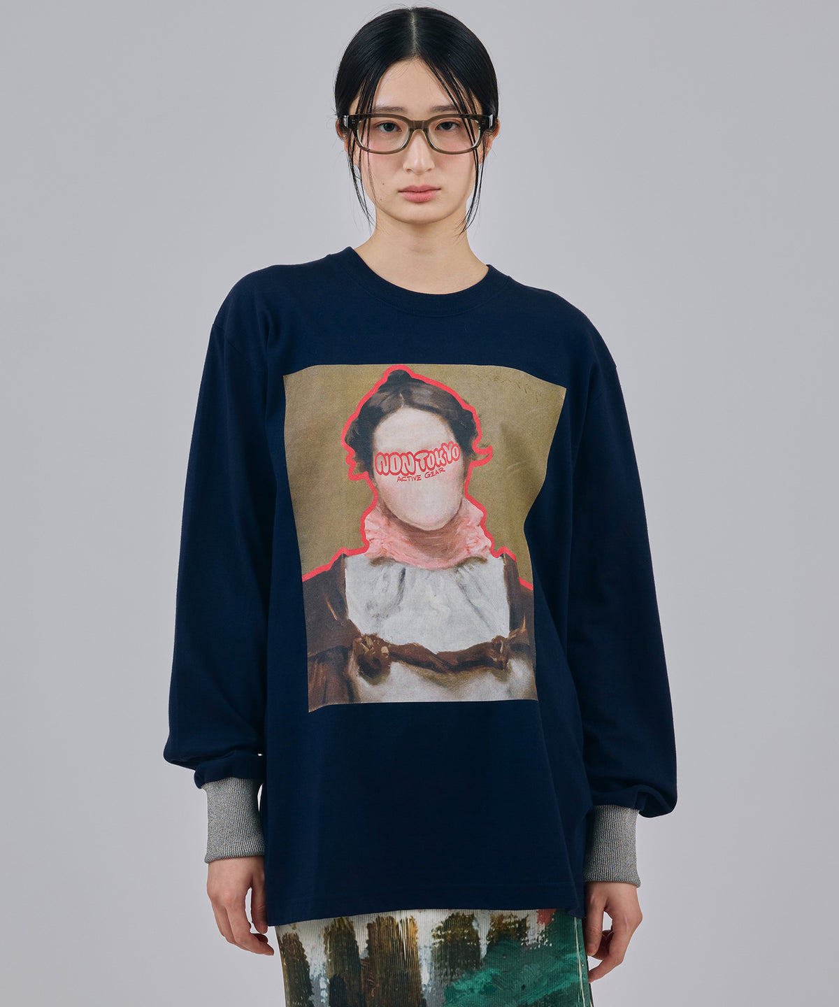 PRINT L/S T-SHIRT(FACE)