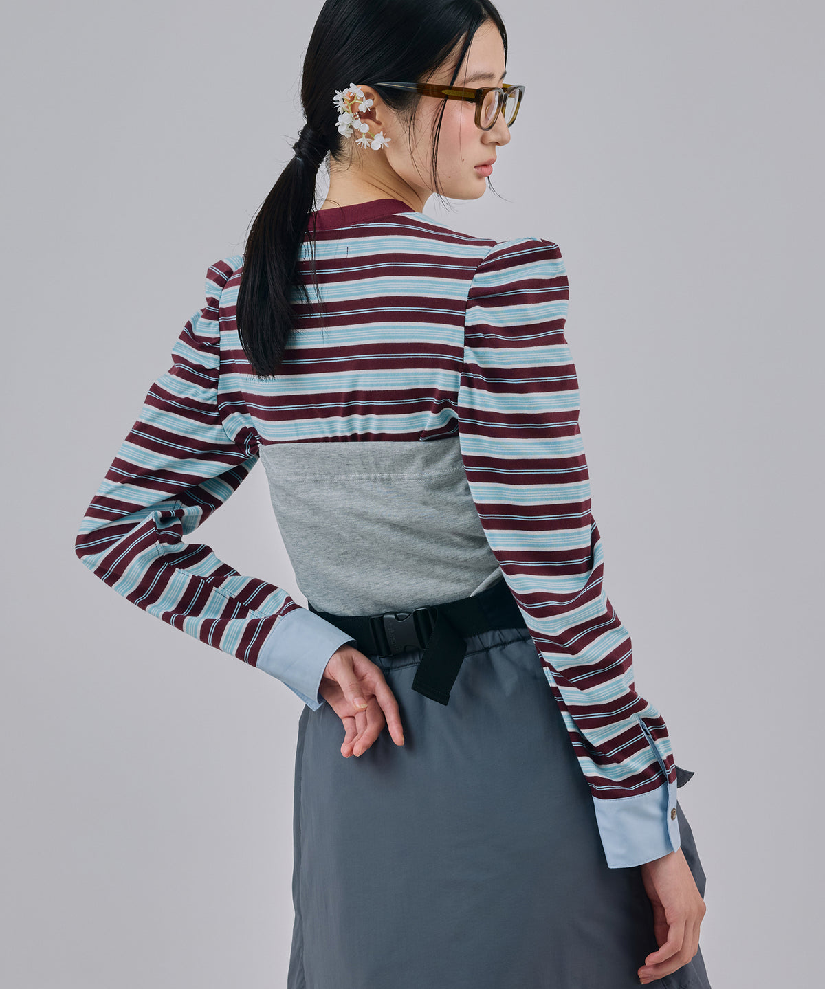 3WAY BORDER L/S TOP