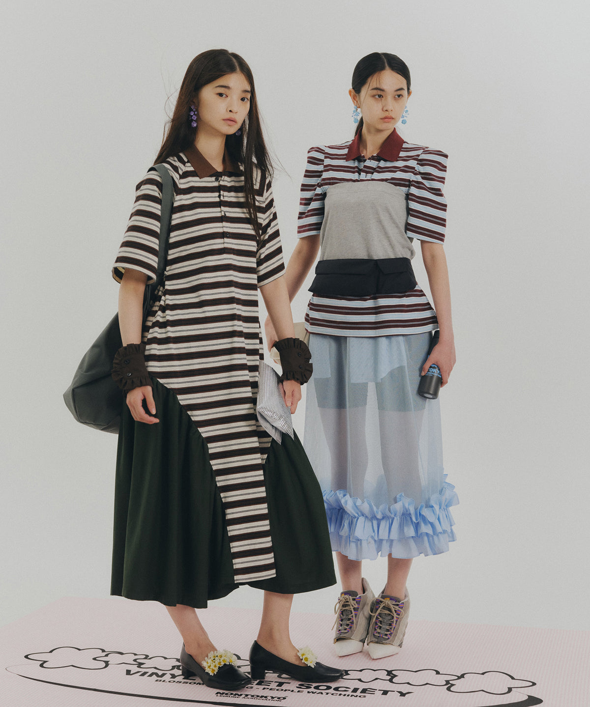 BORDER POLO ONE-PIECE