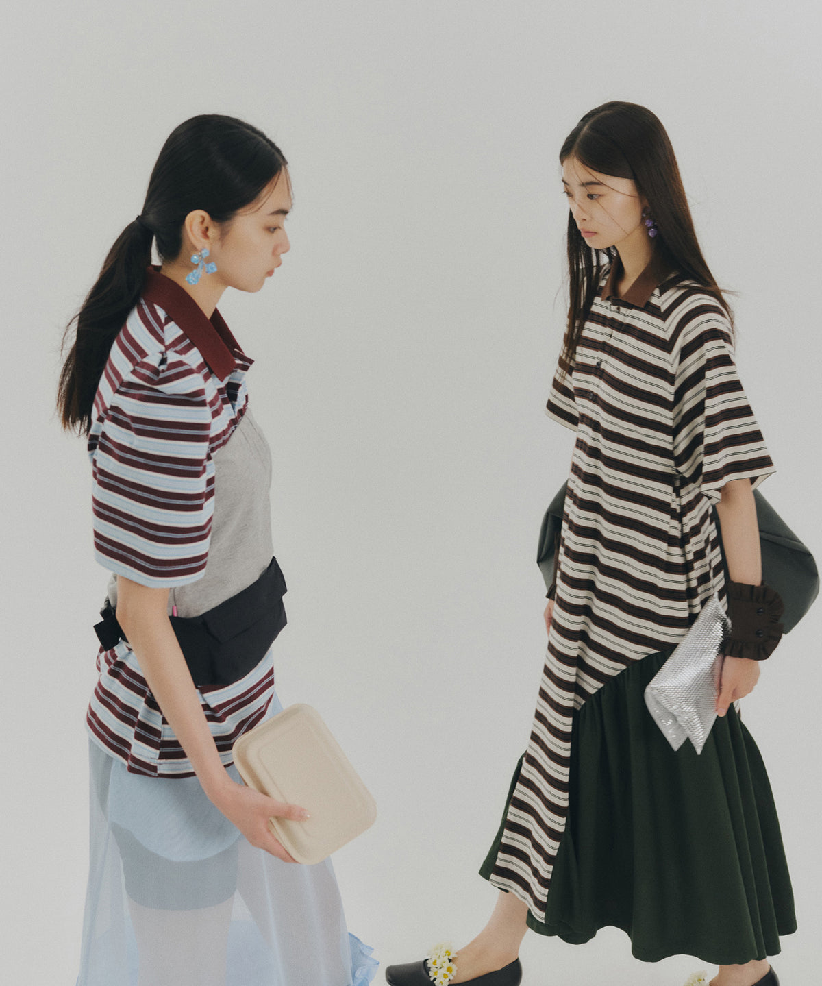 BORDER POLO ONE-PIECE
