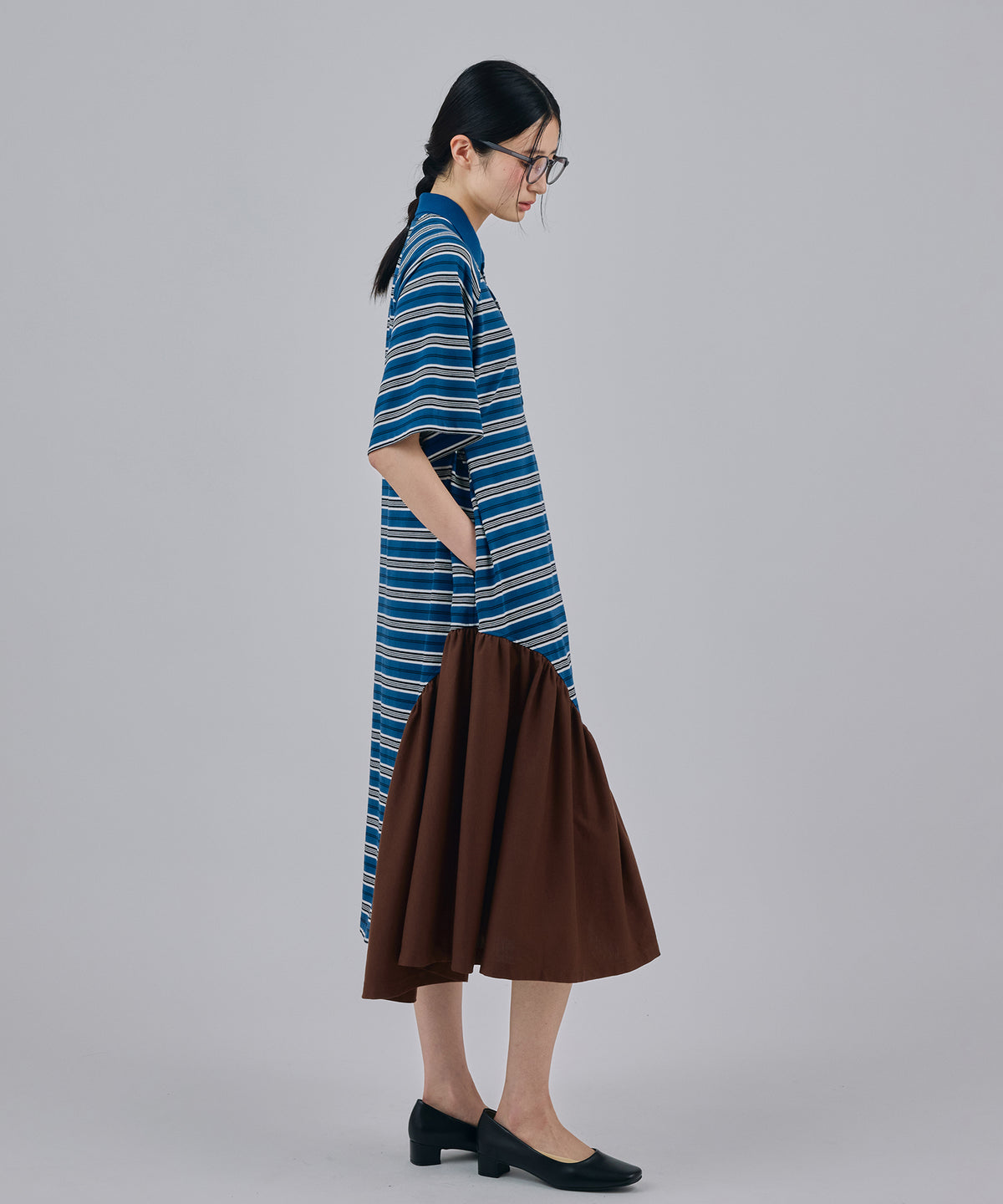 BORDER POLO ONE-PIECE