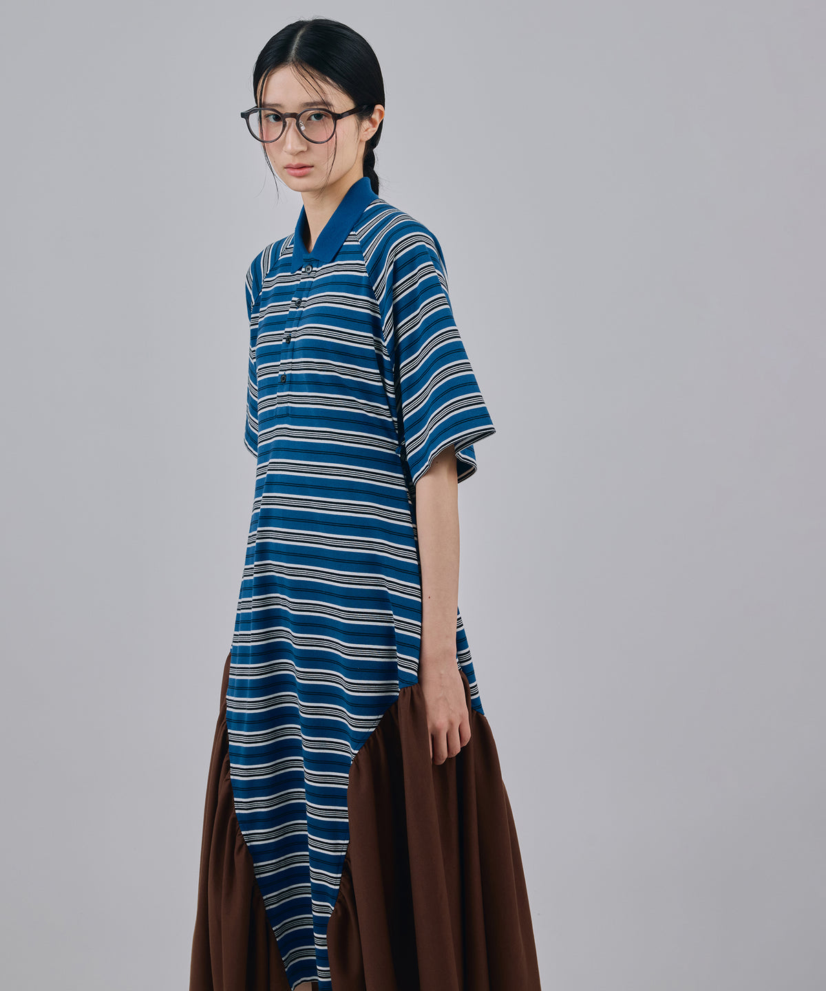 BORDER POLO ONE-PIECE