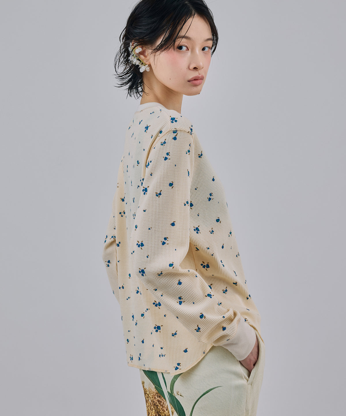 THERMAL FLOWER L/S T-SHIRT