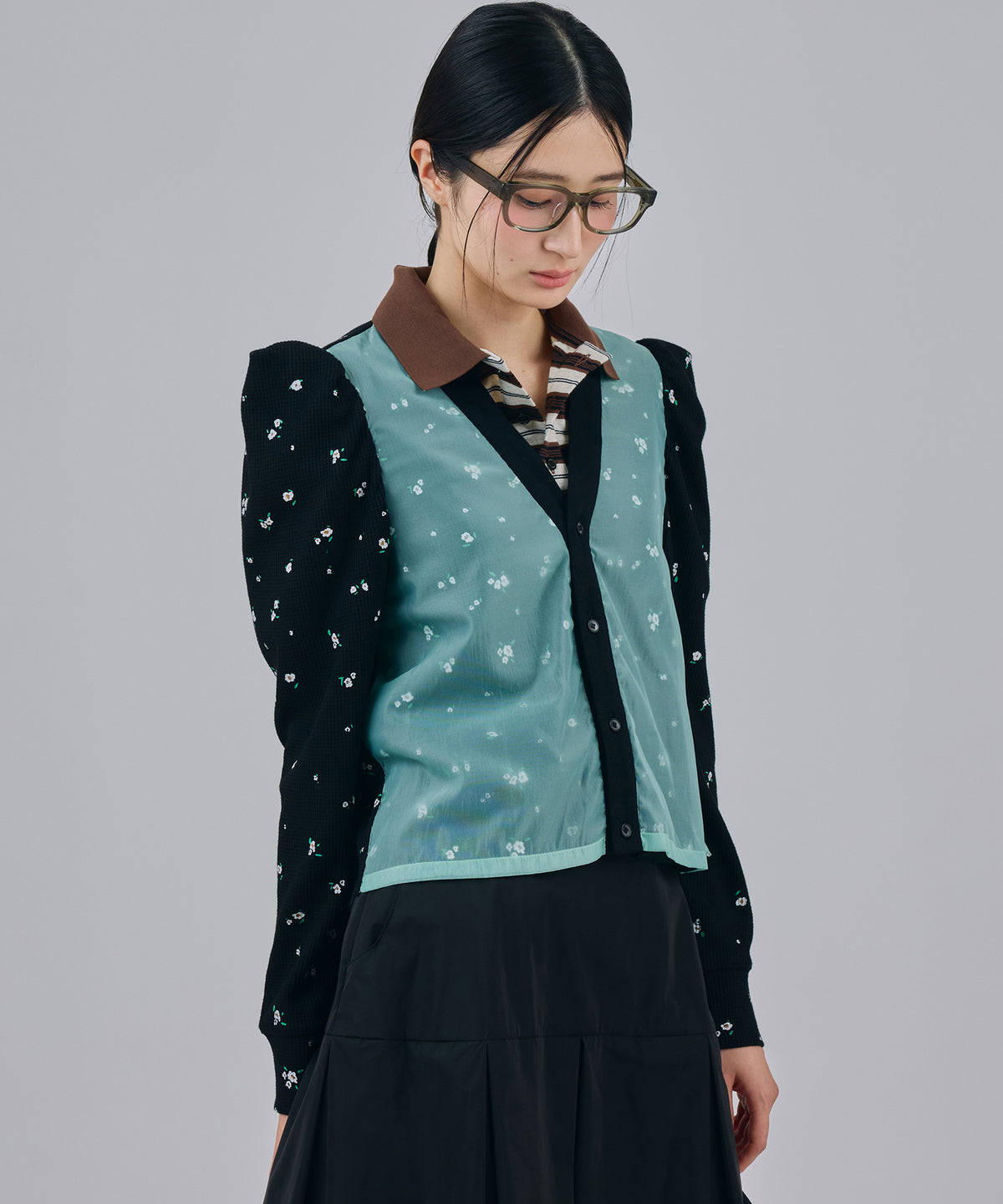 THERMAL FLOWER CARDIGAN