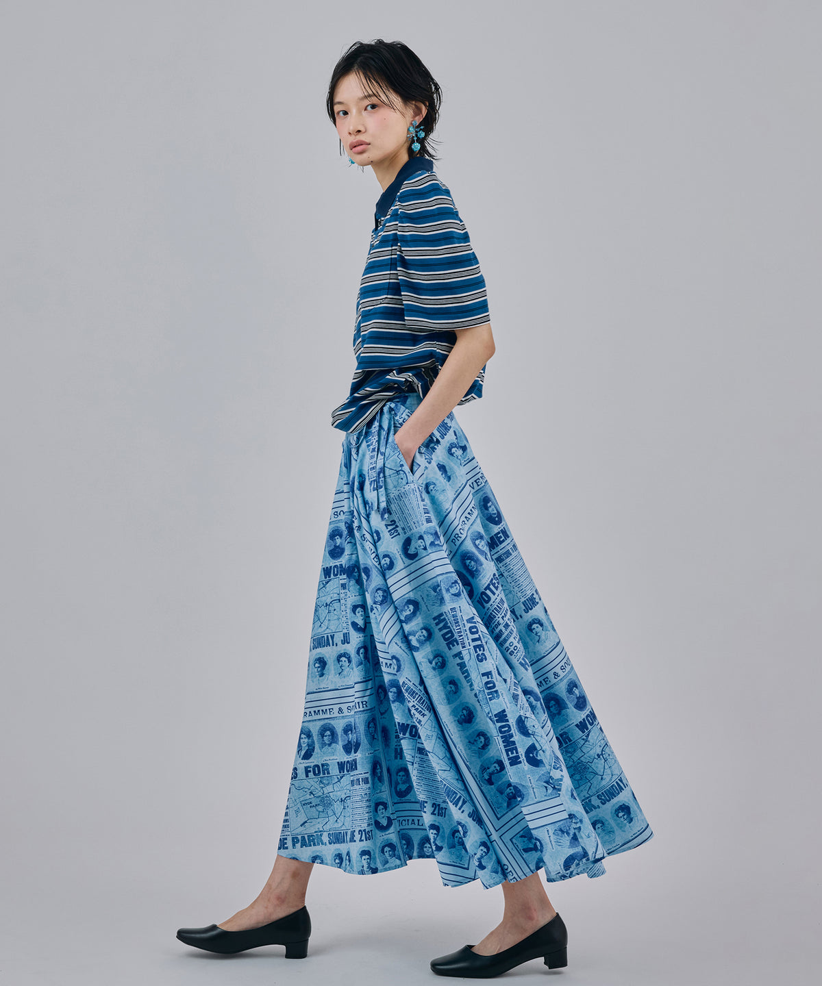 PRINT RIBBON SKIRT