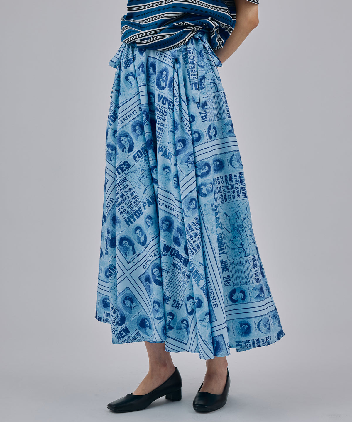 PRINT RIBBON SKIRT