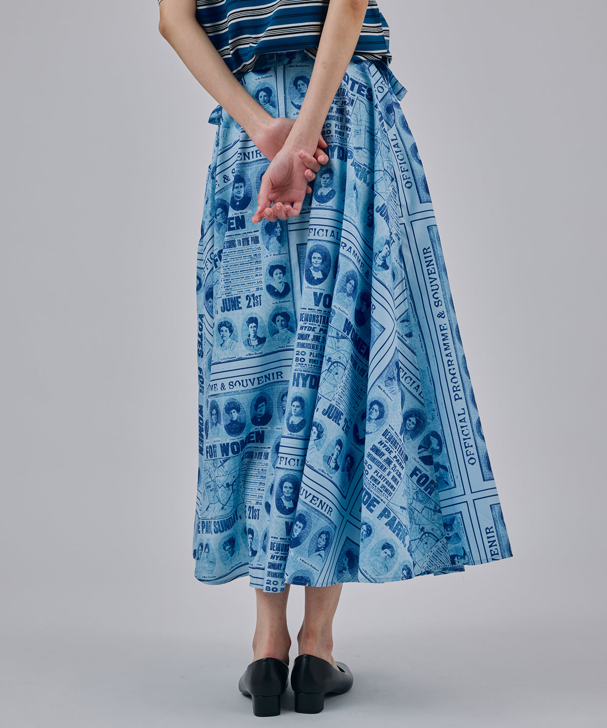 PRINT RIBBON SKIRT