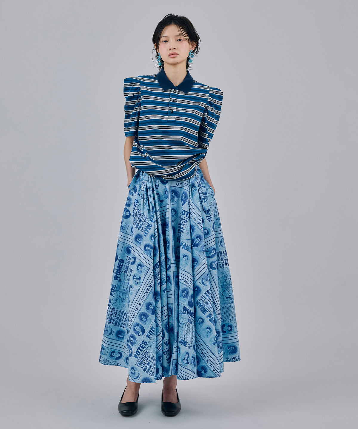 PRINT RIBBON SKIRT