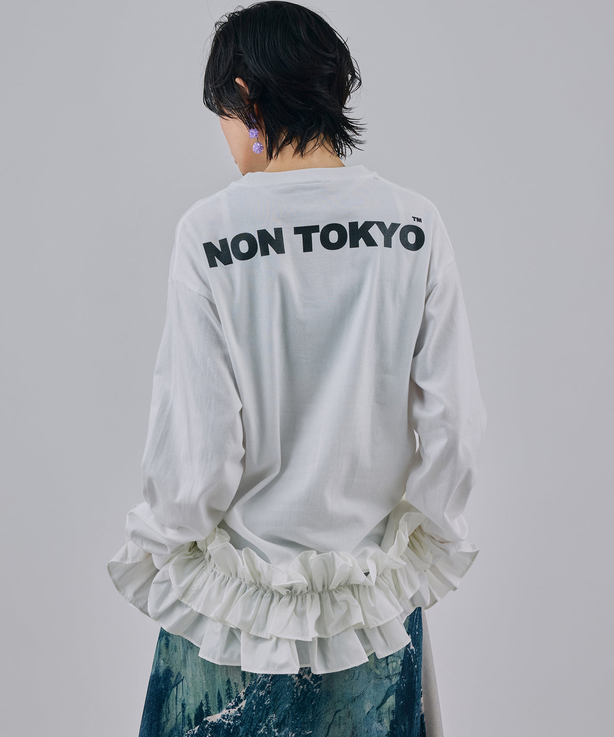 PRINT L/S T-SHIRT(MOSAIC BEAR)