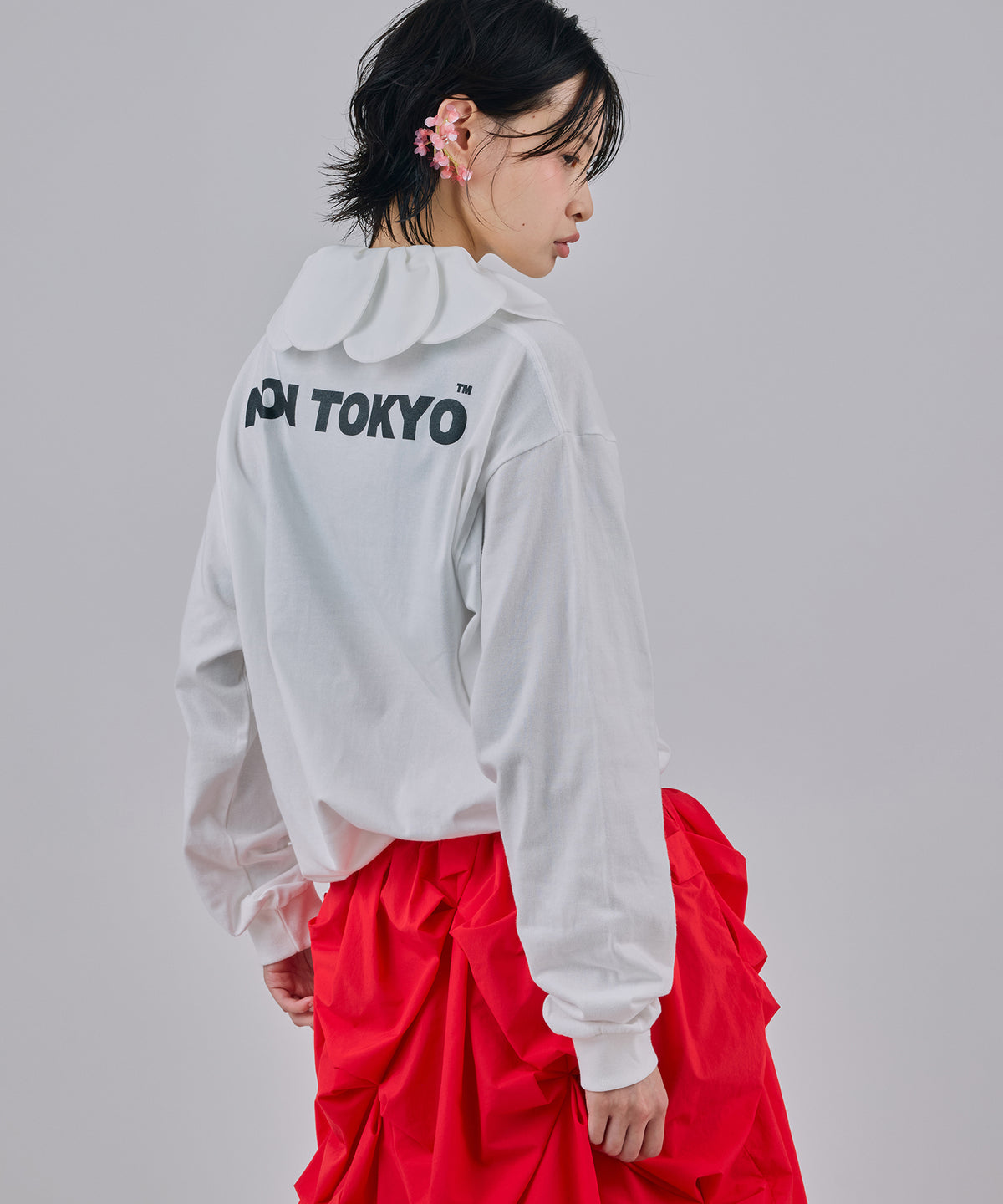 PRINT L/S T-SHIRT(MOSAIC FLOWER)
