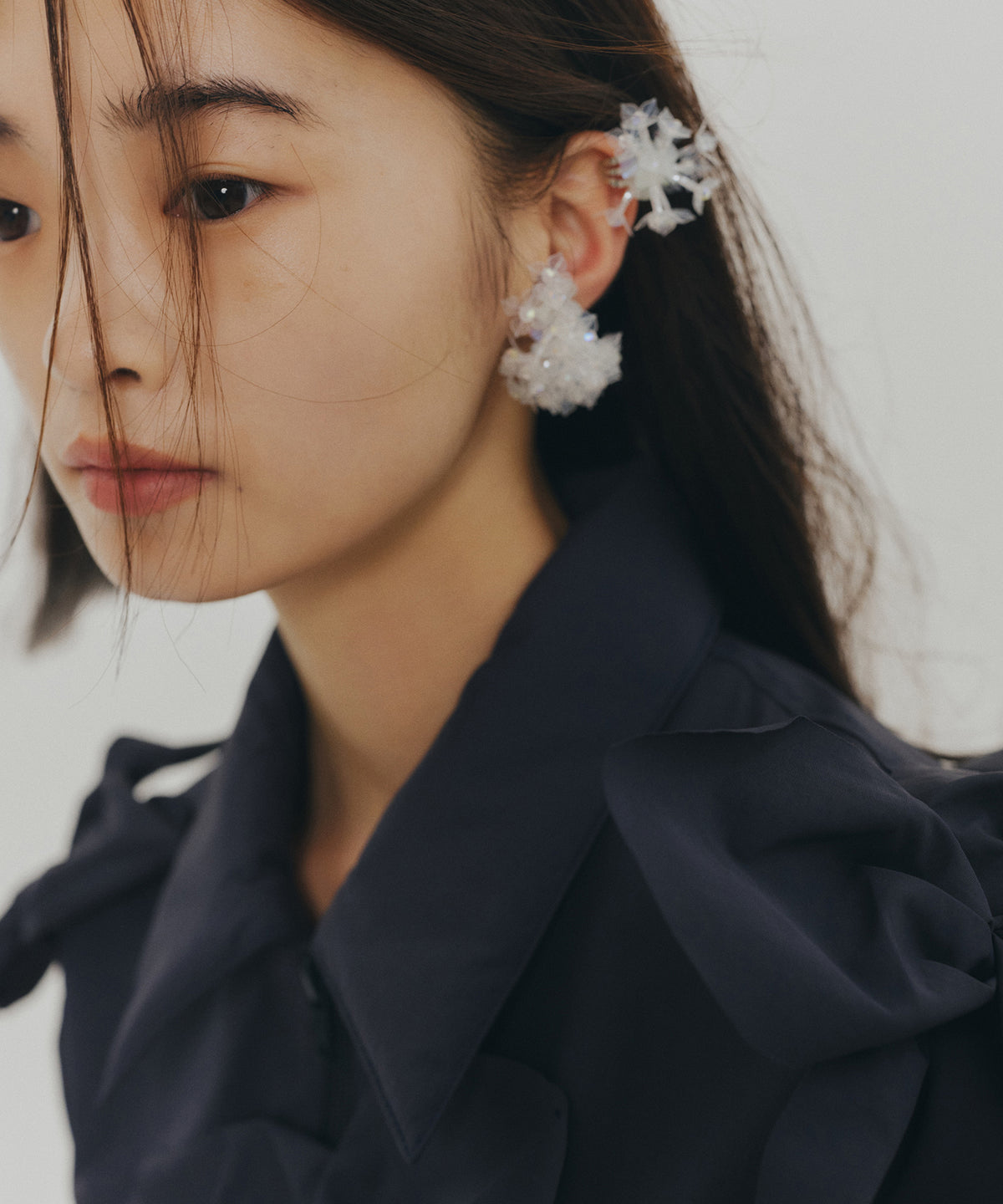CRYSTAL BLOOM EAR CUFF SET