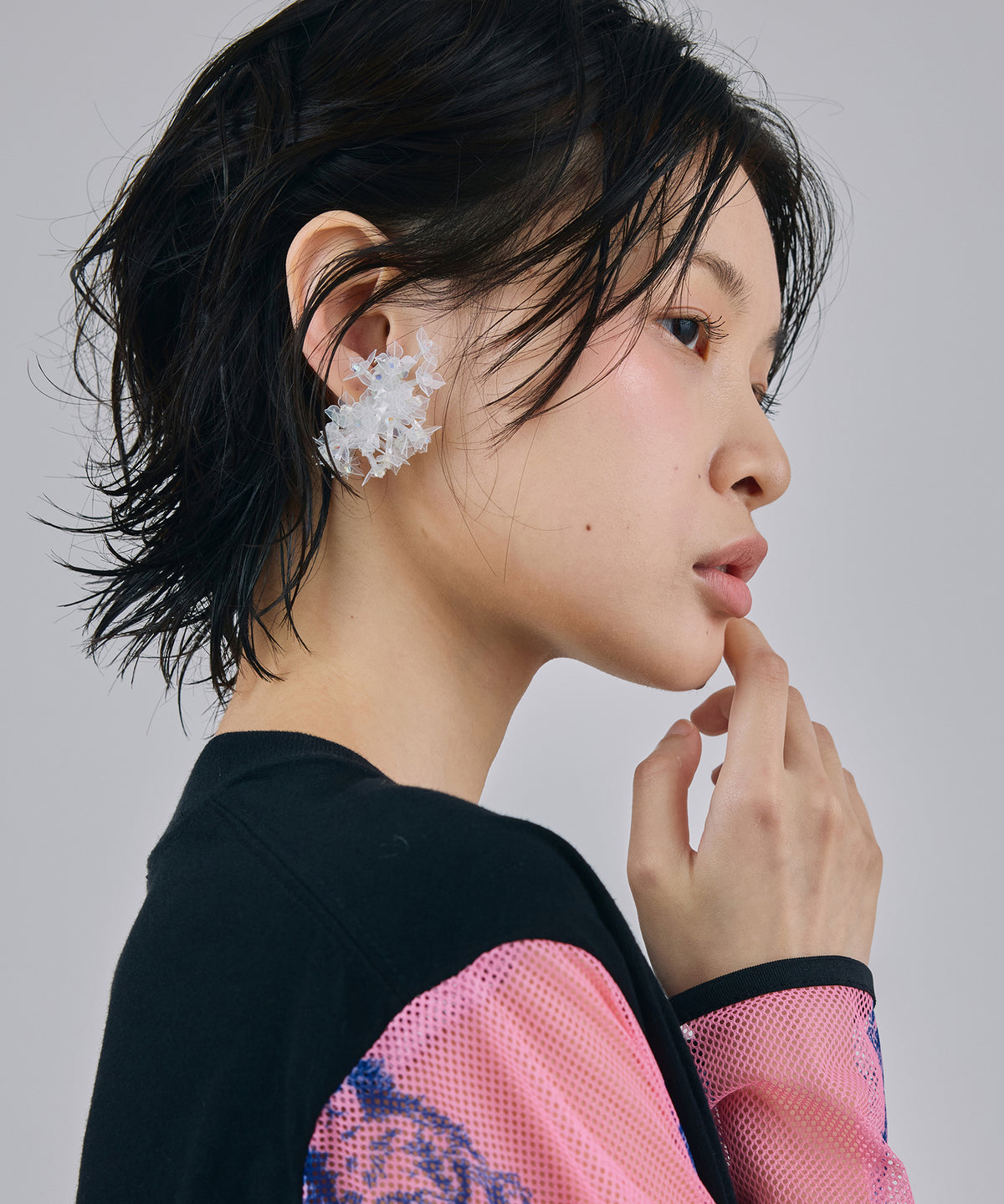CRYSTAL BLOOM EAR CUFF SET
