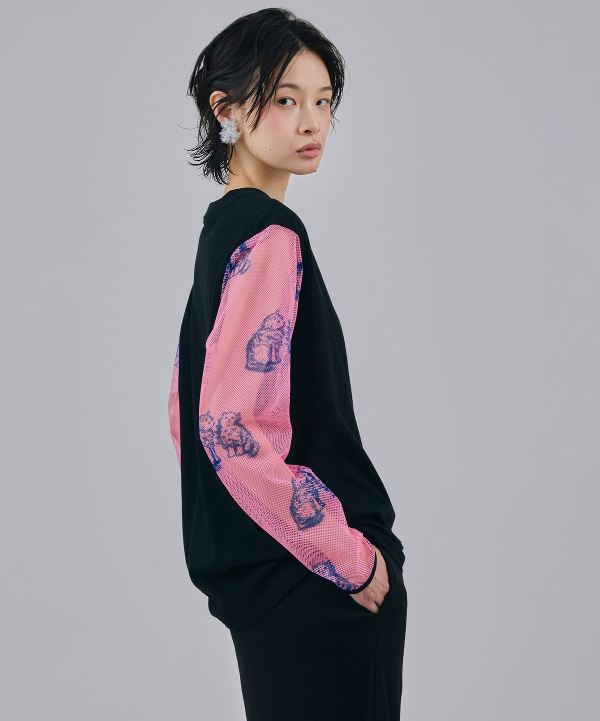 PRINT MESH SLEEVE C/S