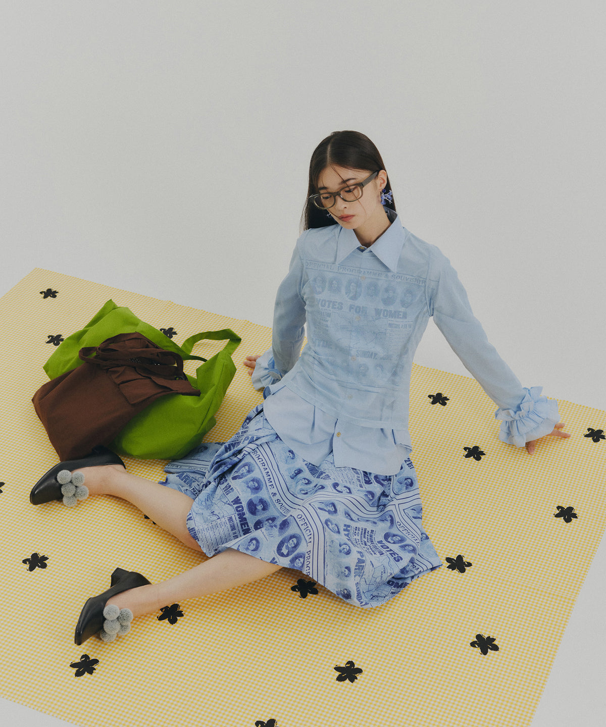 FRILL MESH L/S C/S