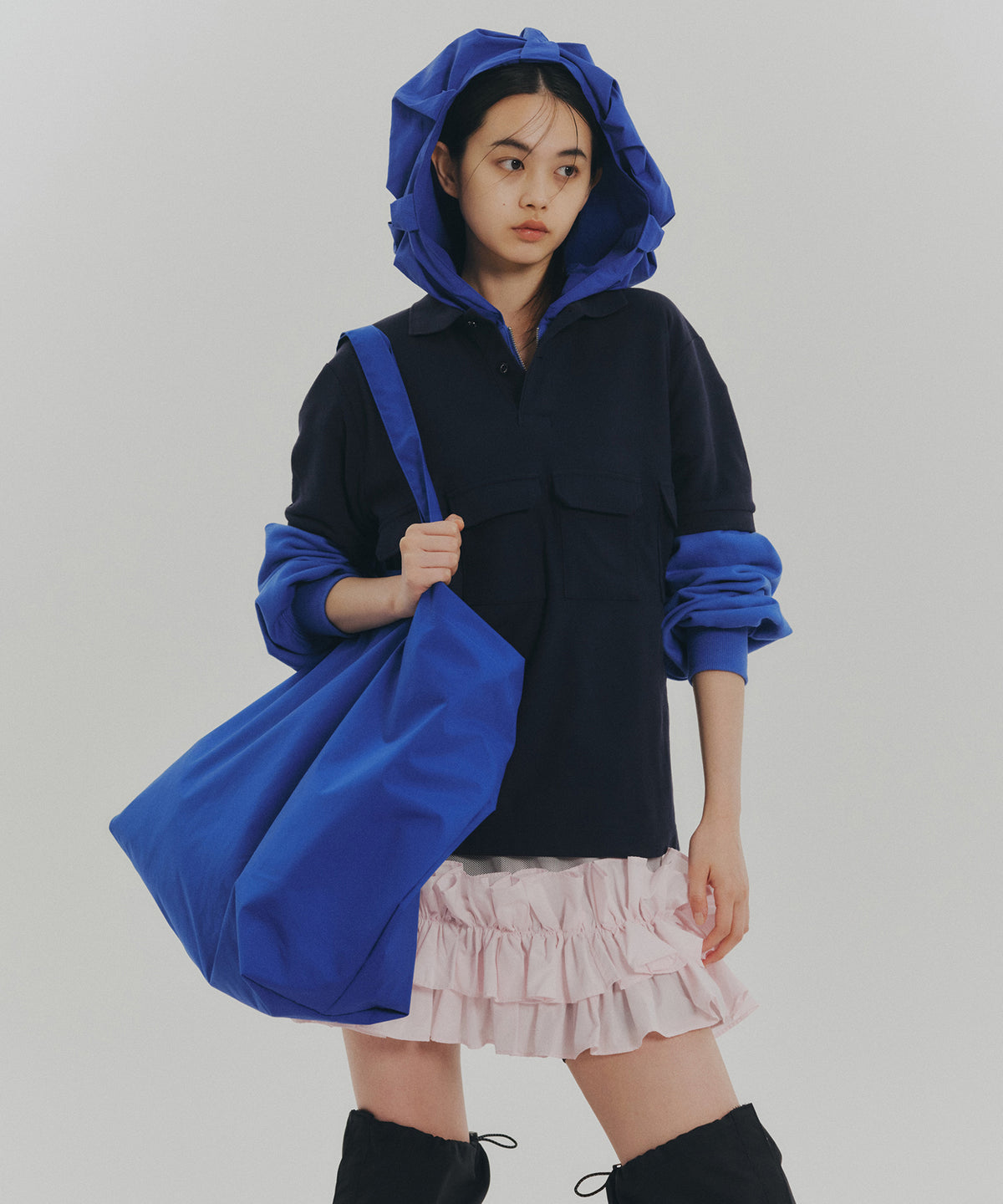 FRILL MESH MINI SKIRT