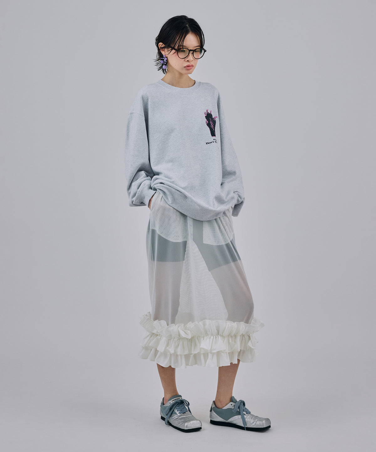 FRILL MESH SKIRT