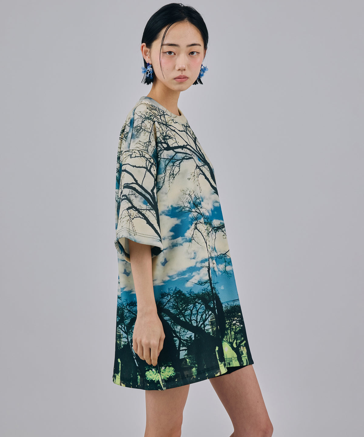 PRINT RIB BIG T-SHIRTS