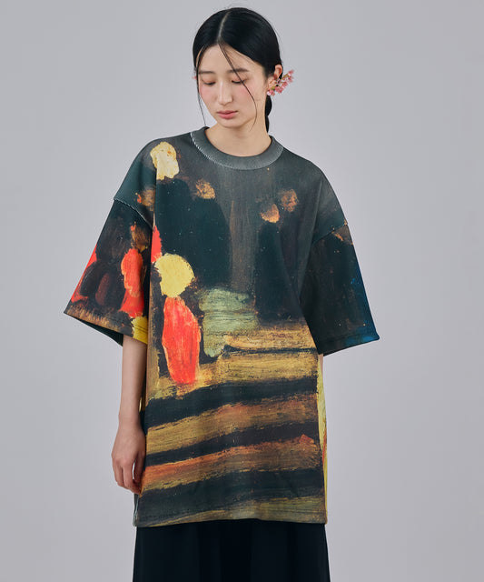 PRINT RIB BIG T-SHIRTS