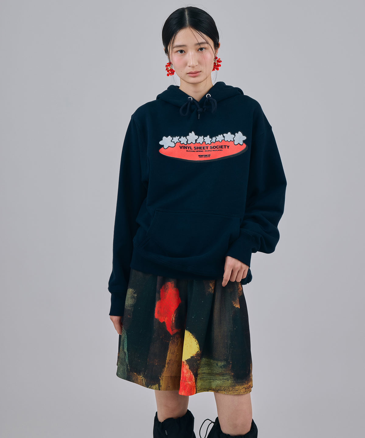 PRINT RIB WIDE SHORTS