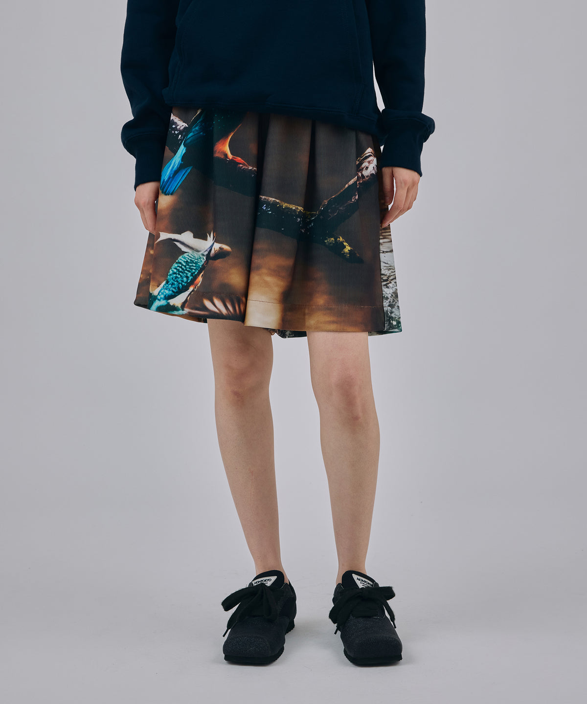 PRINT RIB WIDE SHORTS