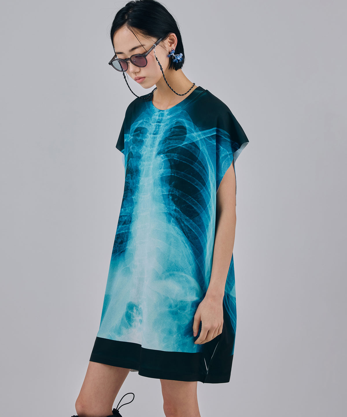 DIRECT PRINT NO-SLEEVE T-SHIRT