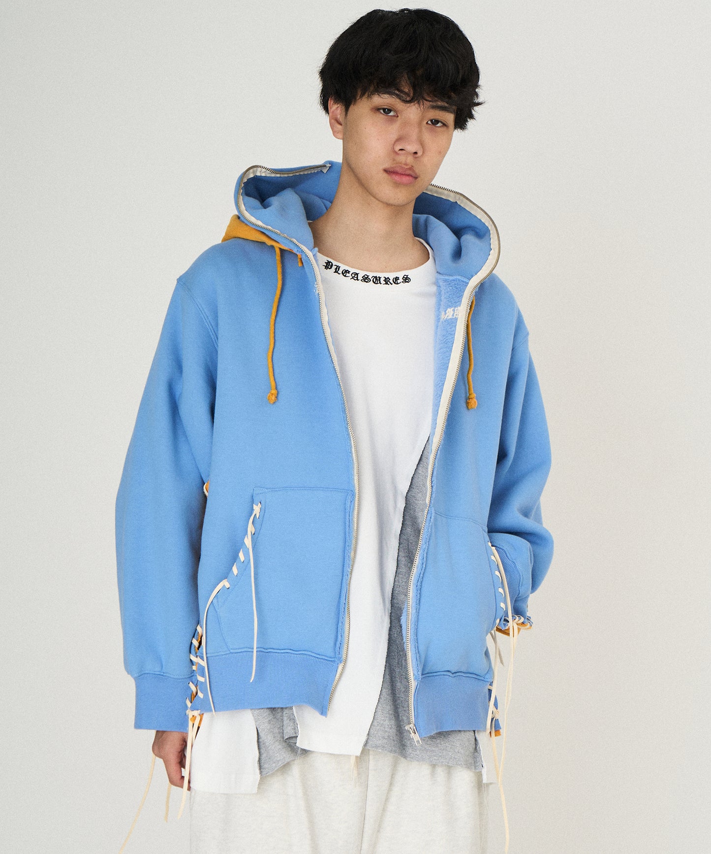 PLEASURES x DISCOVERED DOUBLE LAYERED HOODIE