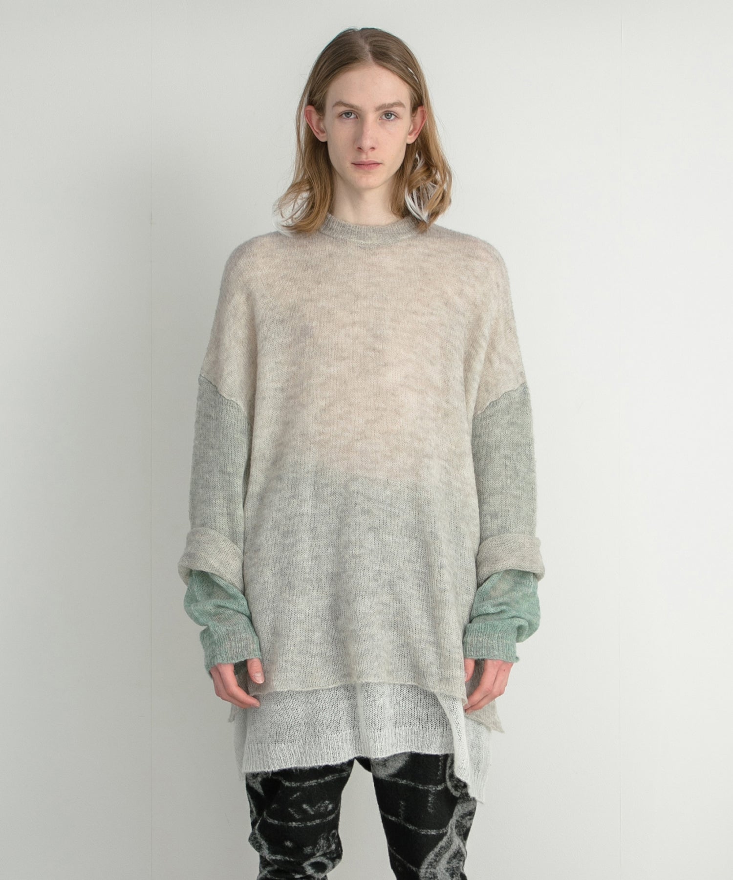 Mohair Color Layer Knit Sweater 【納期8月下旬】 – ANLIO（アンリオ）